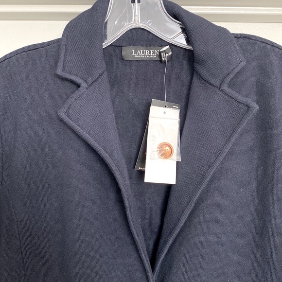 Ralph Lauren Women’s Wear Blazer Dark Blue with Bottom down 2 pocket Size XL New - Picture 3 of 5